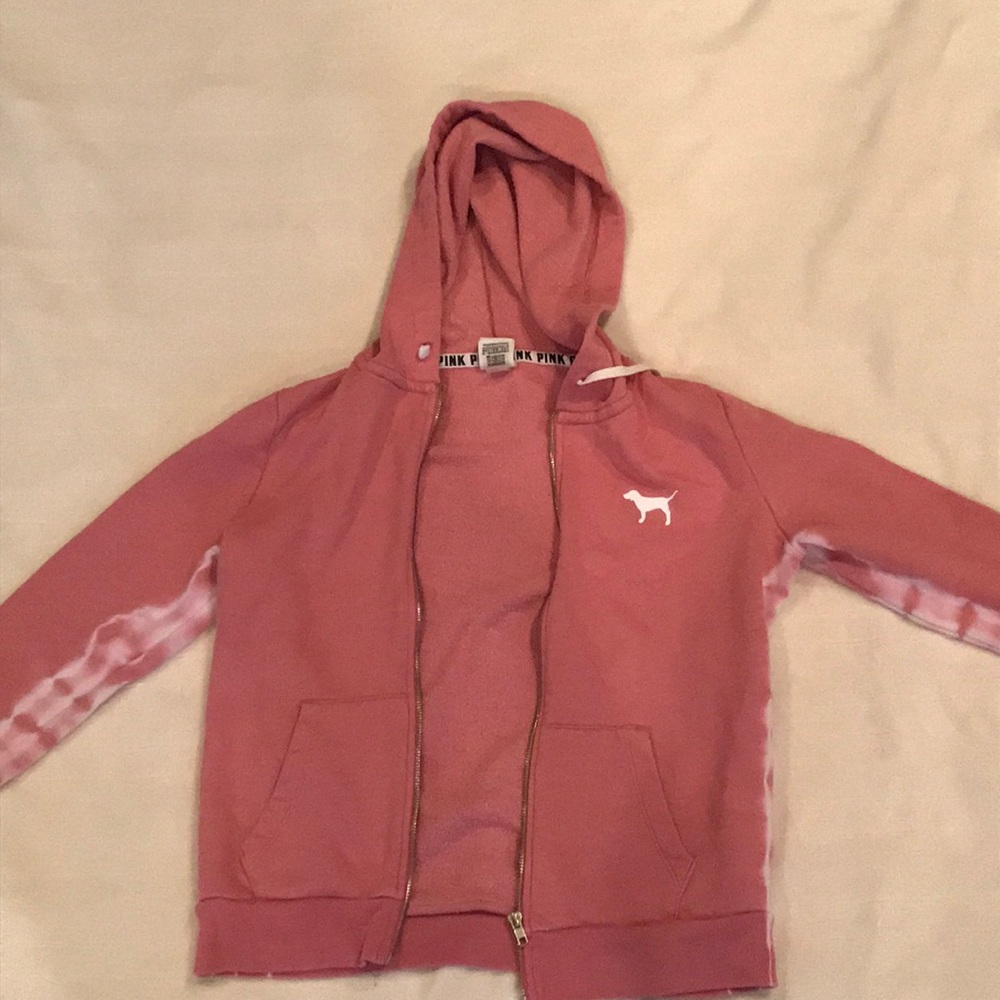 Pink zip up hoodie